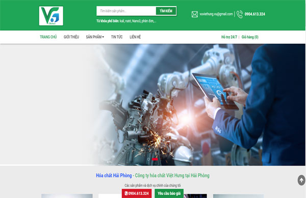 các tính năng bắt buộc khi thiết kế website hóa chất